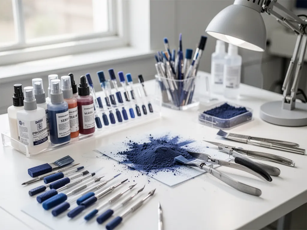 Mains de prothésiste ongulaire posant du gel sur les ongles d'une cliente dans un salon de manucure